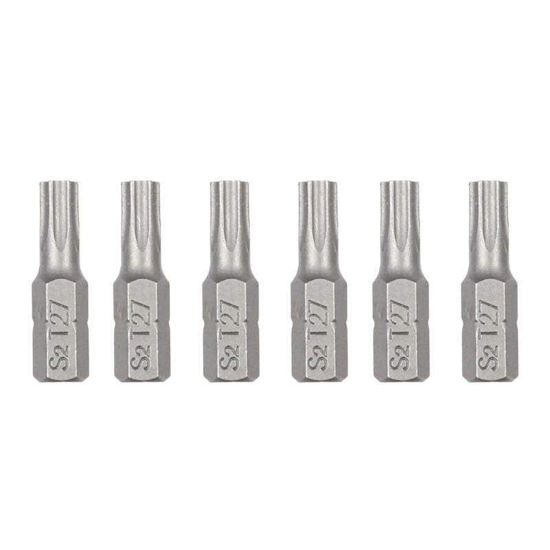Steel Impact Bit 6Pcs Set Tamper Proof Bit Kit Magnetic Screwdriver Bit Professional Repairs Tool