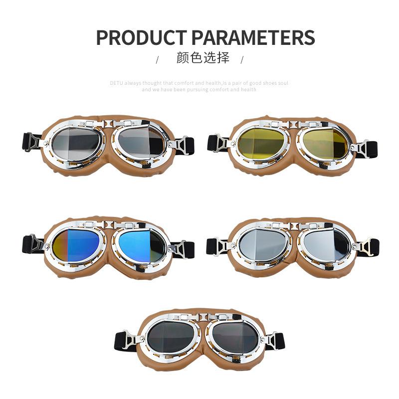 Motorradbrille Harley Motorrad Retro-Brille für Männer und Frauen, trendige und modische Fahrrad-Sonnenbrille