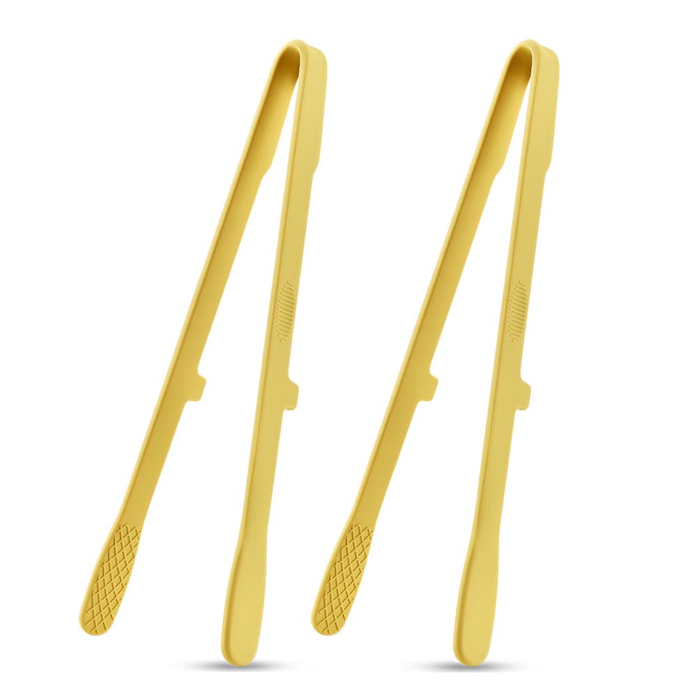 2Pcs Silicone Grill Tongs Non-Stick Food Bread Clip Heat Resistant BBQ Salad Cooking Serving Clamp Steak Pasta Clip For Kitchen