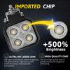 HAOLIDE 4INCH LED Square Work Light 12V 24V IP68 6000K LED Pods for Truck ATV Off-road Use Agricultural Engineering Vehicle