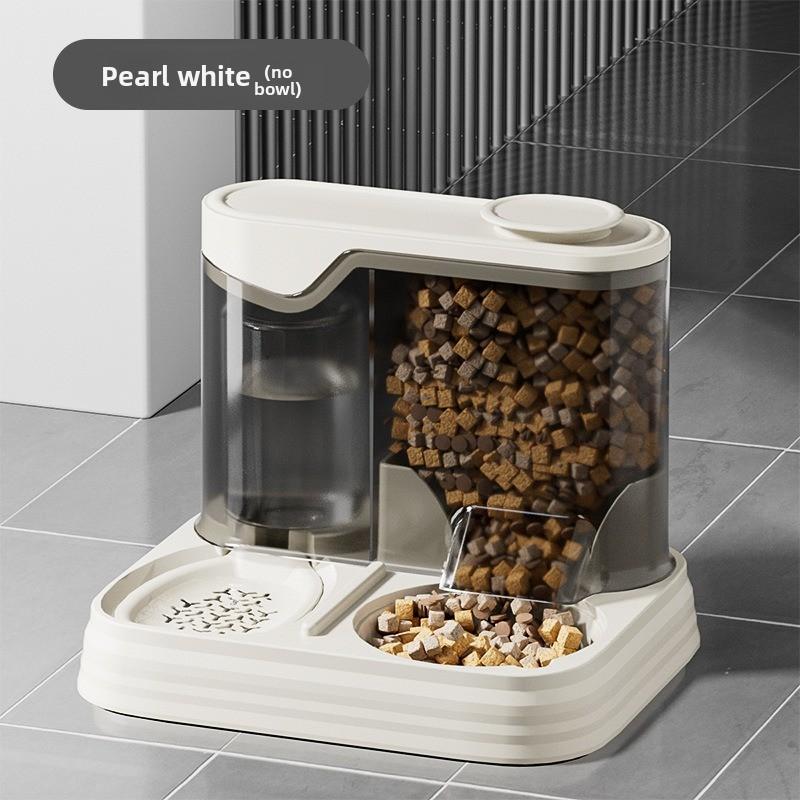 

Two-in-one Pet Feeder - Integrated Cat Bowl, Dog Bowl, Drinking Water and Food Storage Bowl, Large Capacity Feeding Basin белый