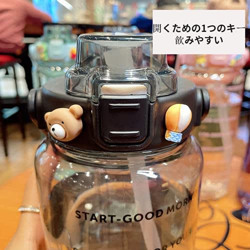 TSQIBU 2L Large Capacity Portable Straw Sports Water Bottle, BPA-Free Plastic Water Bottle for Adults and Children, Perfect for Outdoor Sports, Climbi