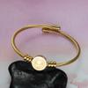 18k Gold Adjustable Stainless Steel Bangle Wire Ring