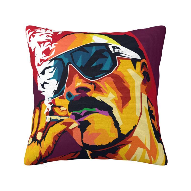 Rapper Music Snoop Dogg Cushion Cover X Cm Polyester Velvet Throw Pillow Case For Sofa Car Decoration Bedding Pillowslip