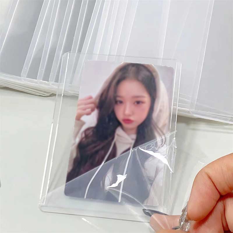 Hard Card Holder for Kpop Idol Photo Cards Protective Sports Collectible Trading PVC Card Sleeves Display Case Transparent 20Pcs