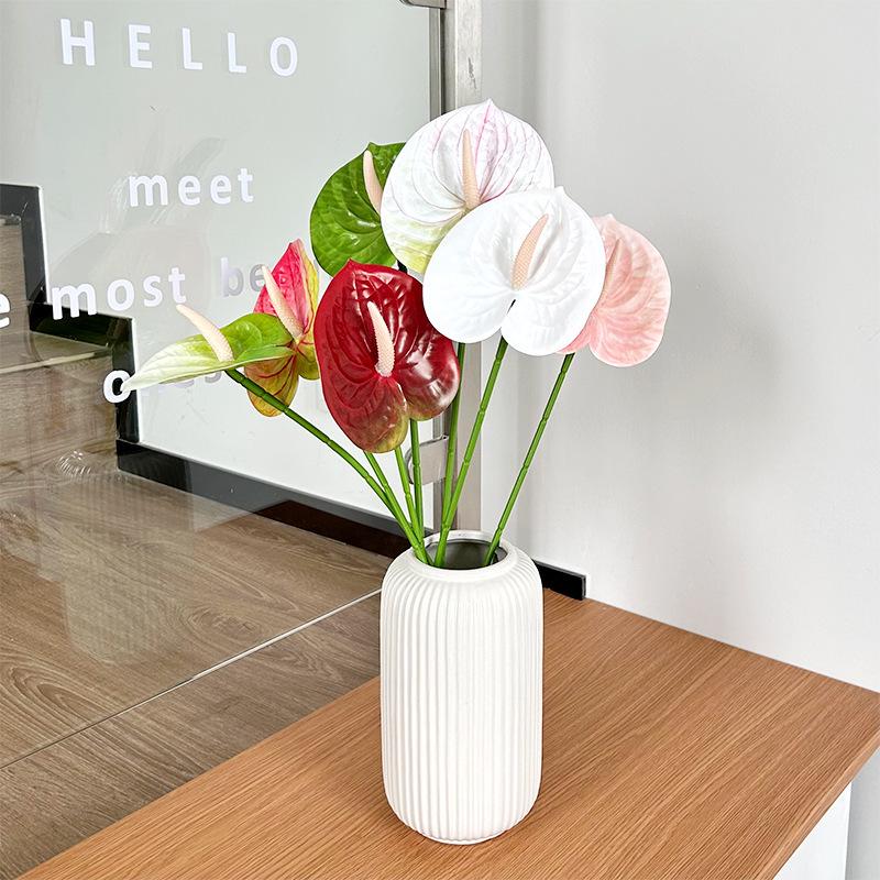 Fiore Artificiale Anthurium Rosso Flamingo Stampato in 3D per Matrimoni e Arredamento Casa