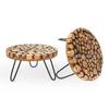 Plant Stand For Balcony, Garden, Home Decor, Living Room – Wooden/Round Pot/Plant Holder For Terrace, Set of 2
