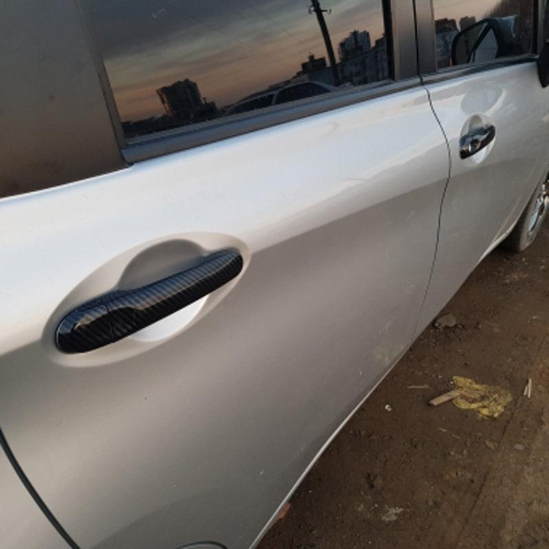 For Nissan Note Versa E12 2017 2018   8PCS Car Door Handle Bowl Protector Cover Trim Molding ABS Car Styling Accessories