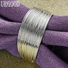 925 Sterling Silver Multi Thread Nastavitelný prsten s přívěskem Dárek na párty šperky