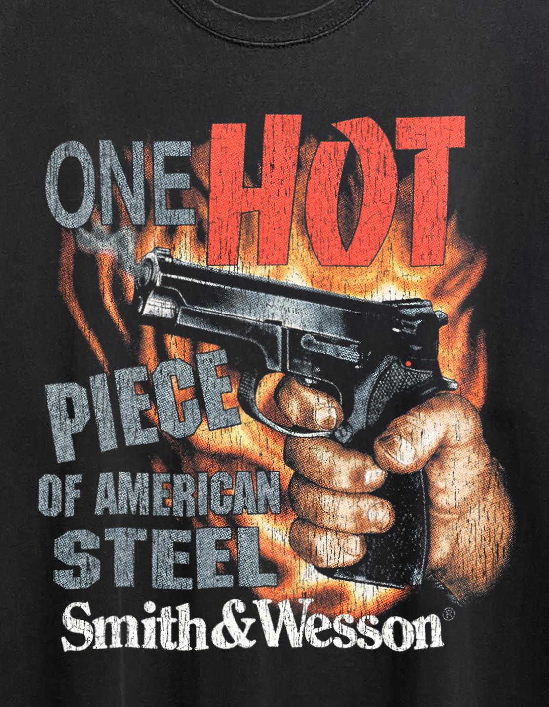 S&W American Steel Aged T-Shirt Black XL 2XL