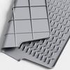 Silicone Drain Mat Nordic Style Heat-Resistant Rectangular Shape Sloped Design Non-slip Dish Drying Mat Kitchen Accessory
