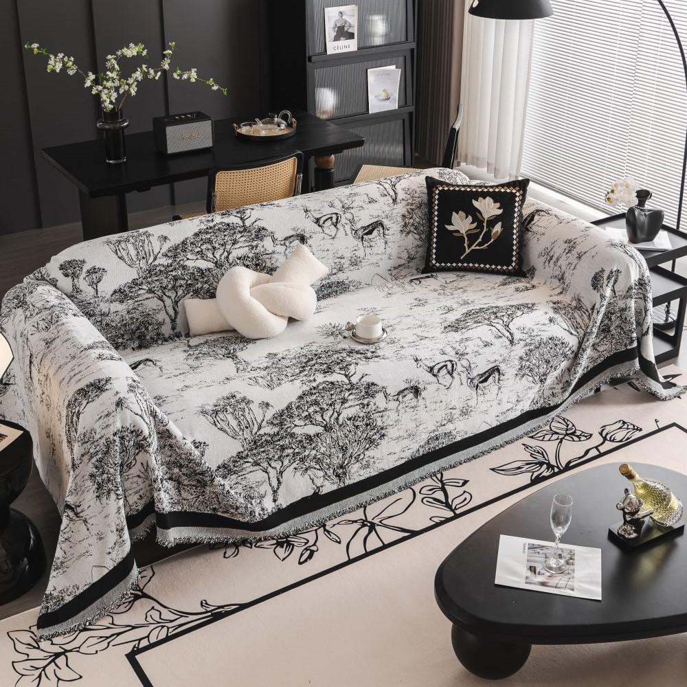 Home Chenille Ethnic Style Sofa Mat Throw Blankets  All-season Camping Picnic Blanket Cover Sofa Cover