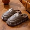 Winter new cotton slippers men's extra large size home interior non-slip warm thick bottom piled thickened cotton slippers men