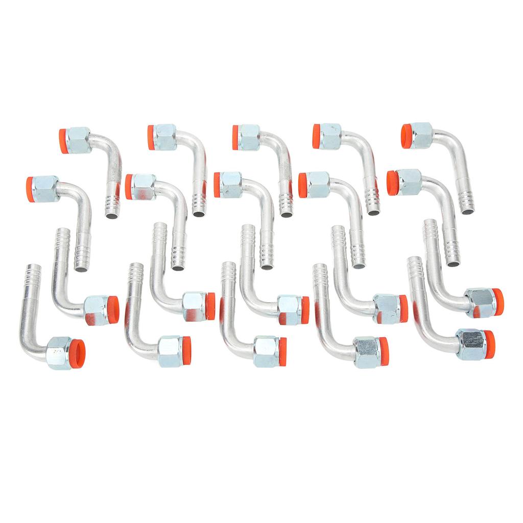 20 Pcs Barb Fitting Elbow Nut 90 Degree O Ring Female Air Conditioner Pipe Connector Adapter Joint