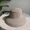 Summer Hepburn Straw Hat Retro Design Large Brim Straw Hat for Women Large Brim Orange New Solid Color Beach Vacation Large Sun