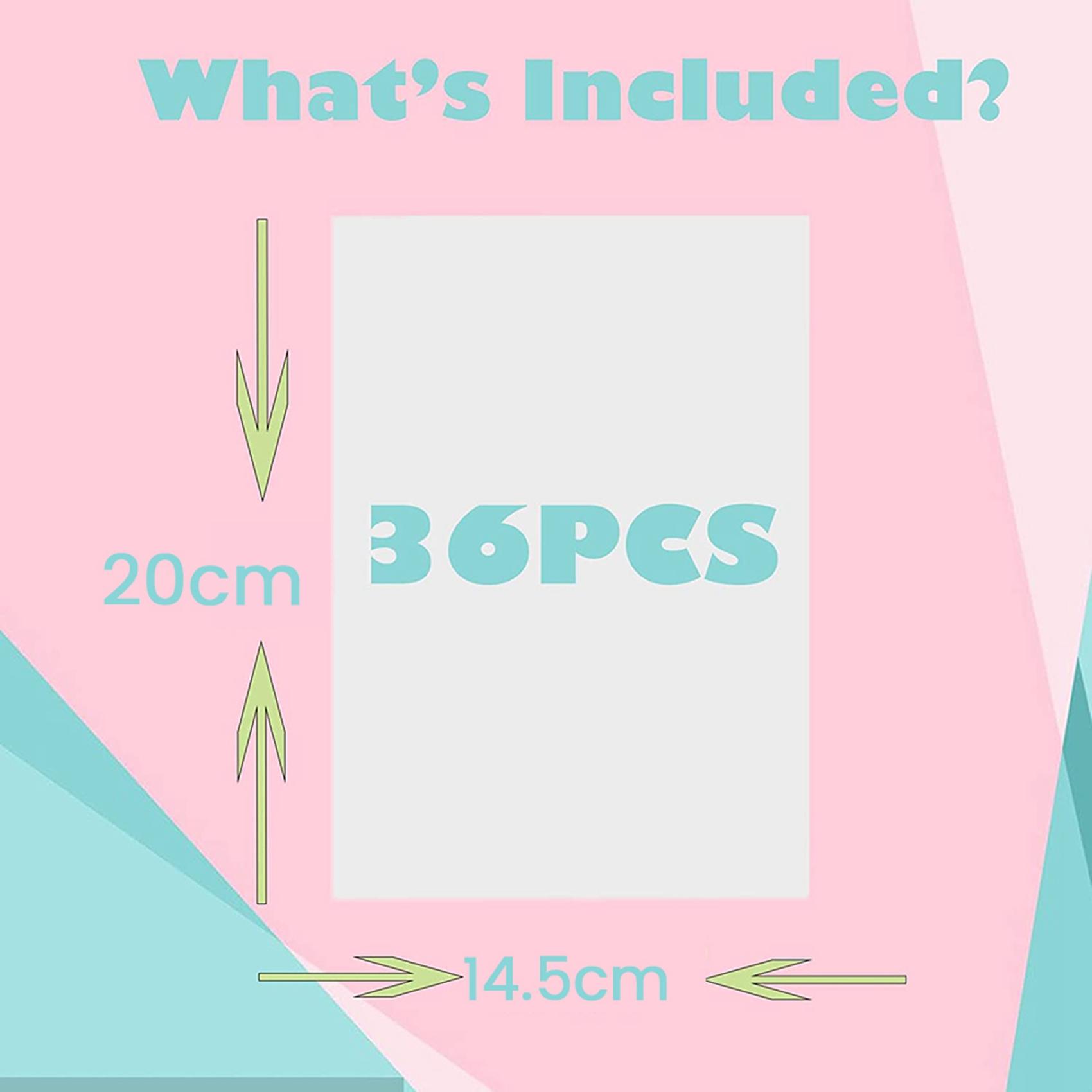 

108Pieces Shrink Plastic Sheets, Shrink Dink Sheets, Shrink Film Sheets Blank Shrink Art Paper For DIY Ornaments Craft прозрачный