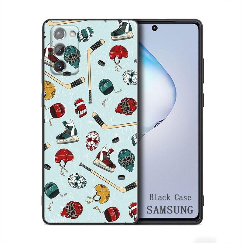 Ice Hockey Pool Sport Samsung Galaxy A91 A73 A72 A71 A53 A52 A7 M62 M22 M30s M31s M33 M52 F23 F41 F42 5G Soft Black Phone Case