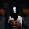 Halloween Horror Grimace Ghost Mask with Long Hair Festival Scary Themed Party