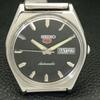 Seiko 5 AUTOMATIC 6319A JAPAN MENS VINTAGE BLACK COLOR DIAL WATCH A701534-5 R206b-a701534
