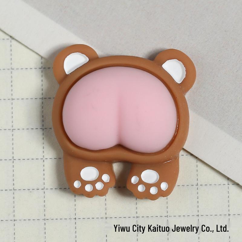 Cartoon Animal DIY Resin Accessories: Butt Magnets, Phone Stickers, Croc and Cup Decor