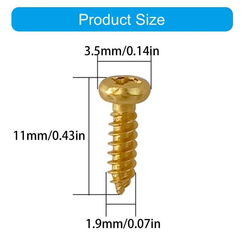 100Pcs Pick Guards Scratch Plate Mounting Screws for Electric Guitar Part Mounting Electric Guitar Bass Pickguard Screws