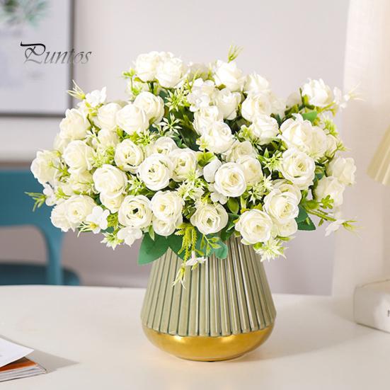 Artificial Rose 10 Forks Korean Style Exquisite Lifelike Easy Care Decorative Simulation Flower Bouquet