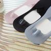 1Pairs Women Invisible Boat Socks Breathable Silicone Non-slip Ultra-thin Sock Slippers High Quality Elastic Ice Silk Low Sox