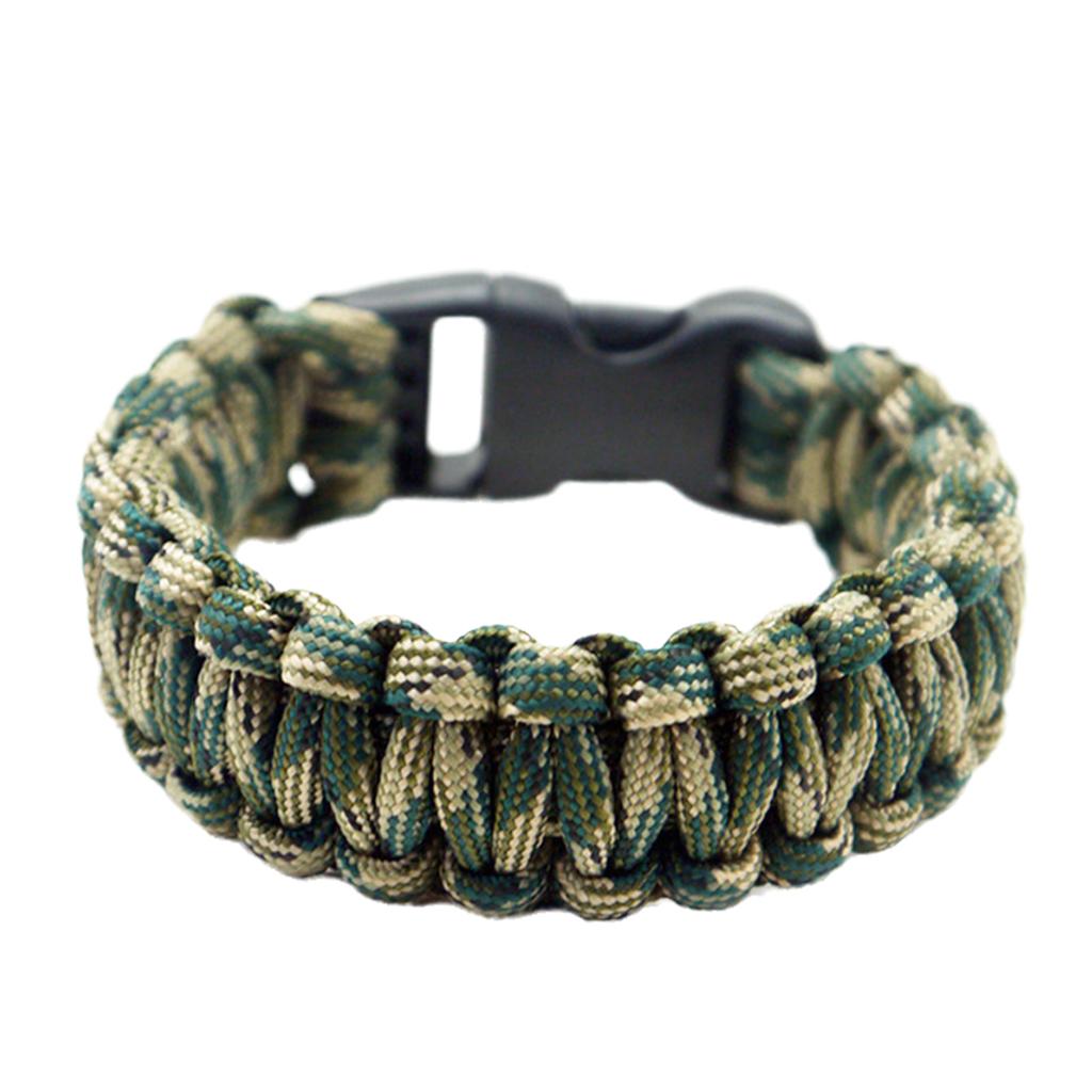 2 Stück Outdoor Taktische Paracord Armbänder Armband Überlebensschnur Seil Geflochtene Armbänder für Camping und Notfälle