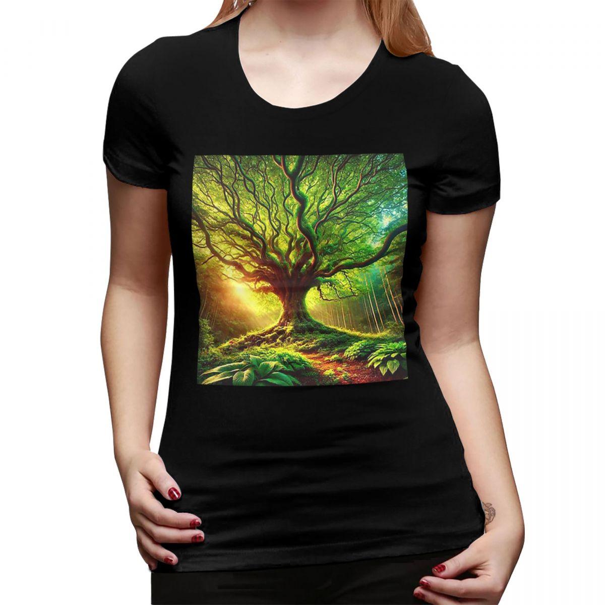 

Magic Green Tree TShirt for Women ONeck Streetwear T Shirts Womens Short Sleeve Summer Clothes Tops 4XL