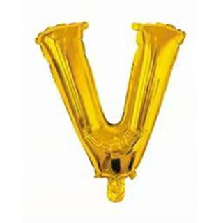 16 Inch Slim Gold Letter Aluminum Foil Balloon Bright Gold Wedding Decoration Film Balloon