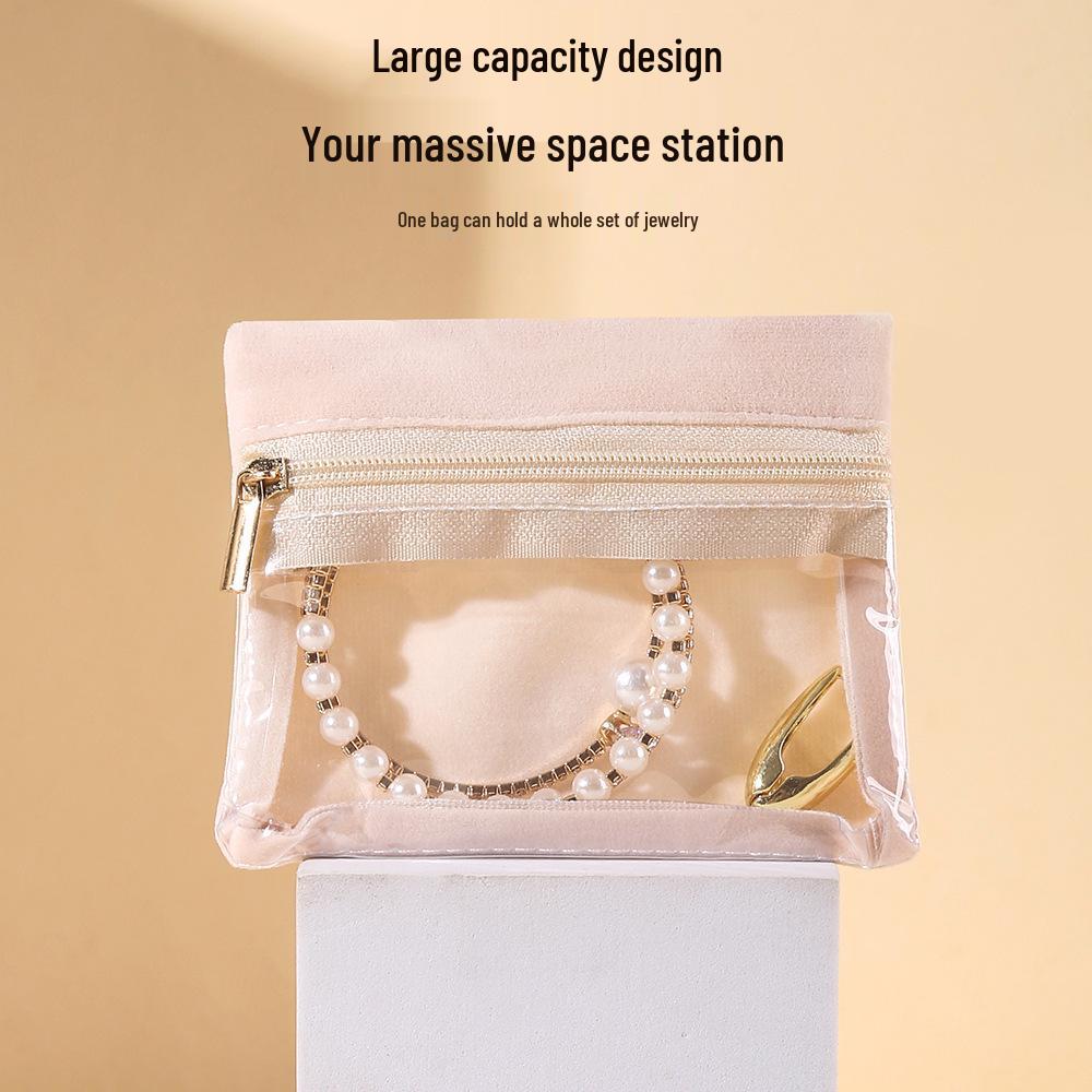 Compact Flannel Jewelry Storage Bag: Anti-Oxidation Box for Ornaments, Earrings, Rings, Necklaces & Mini Coin Purse