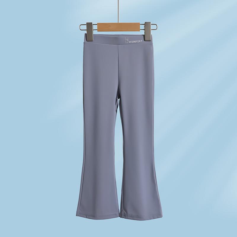 Girls Summer Cool Micro Flared Leggings Ice Silk Comfortable Breathable Yoga Wear Casual Pants