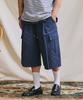 RUGGED HOUSE 16-Count Solid Twill Bermuda Elastic Pants Navy