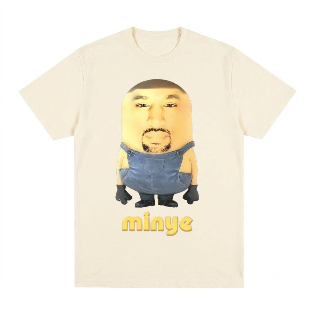 Minye Minion Face Print Tshirt Funny Meme Style Casual Wear Streetwear Unisexs Tshirt