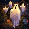 Papery Halloween Hanging Ornament Movable Decorative LED Light Hanging Halloween Ghost  Indoor