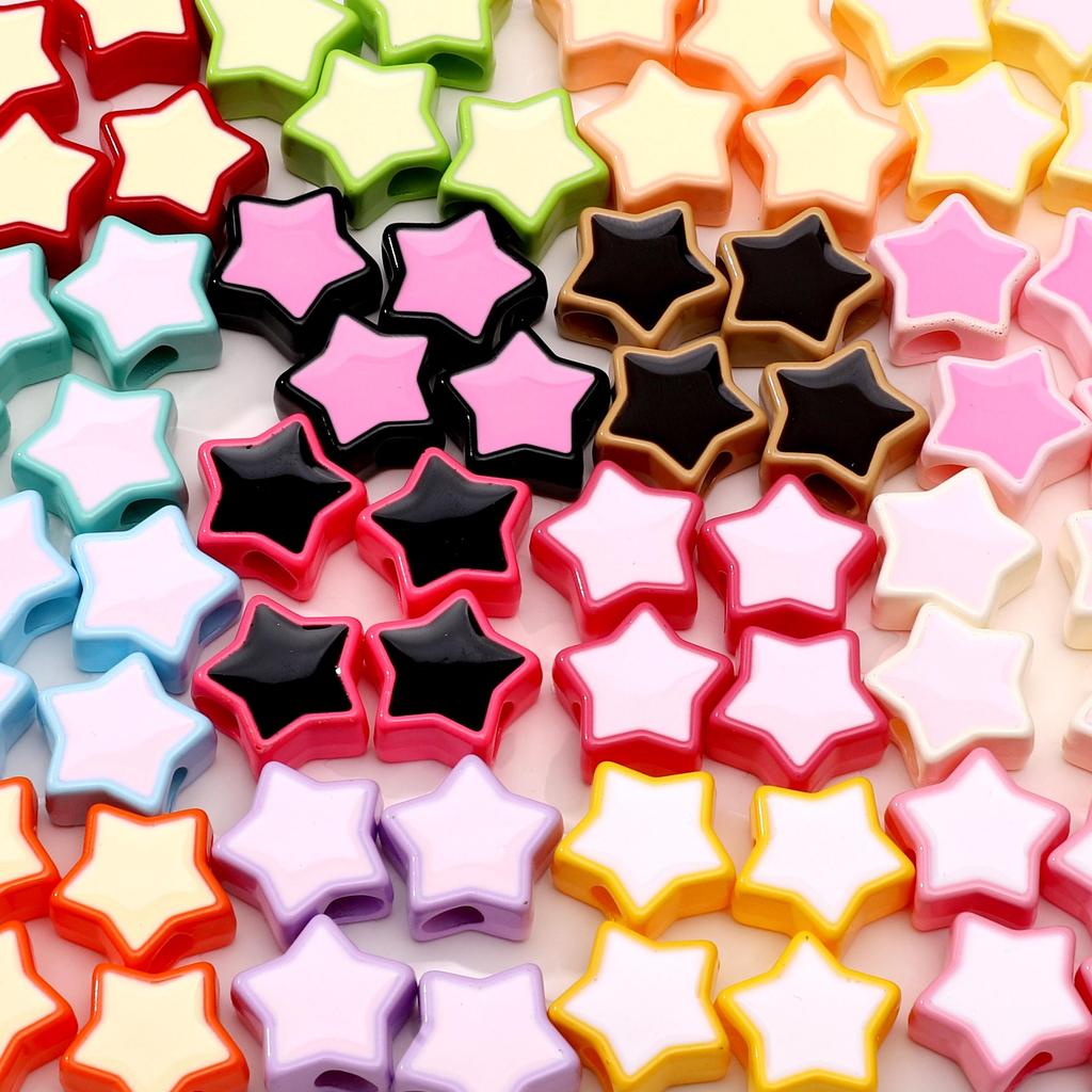 2Pcs Acrylic Pentagram Beads For DIY Necklace Bracelet Earrings Jewelry Making Craft Accessories