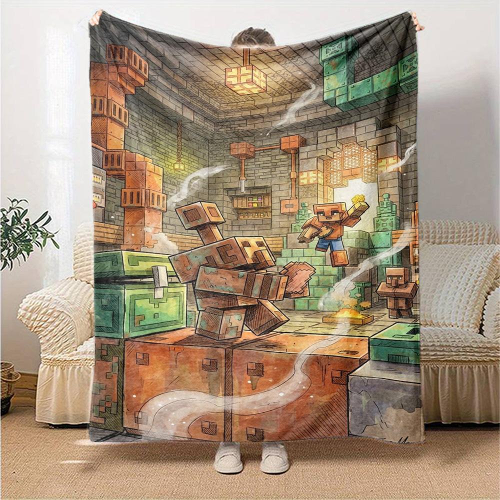 Minecraft Blanket Warmthful Decor Great for Bed Livingroom Office All-Season Use Stylish Decor Best Holiday Gift for Friends Family