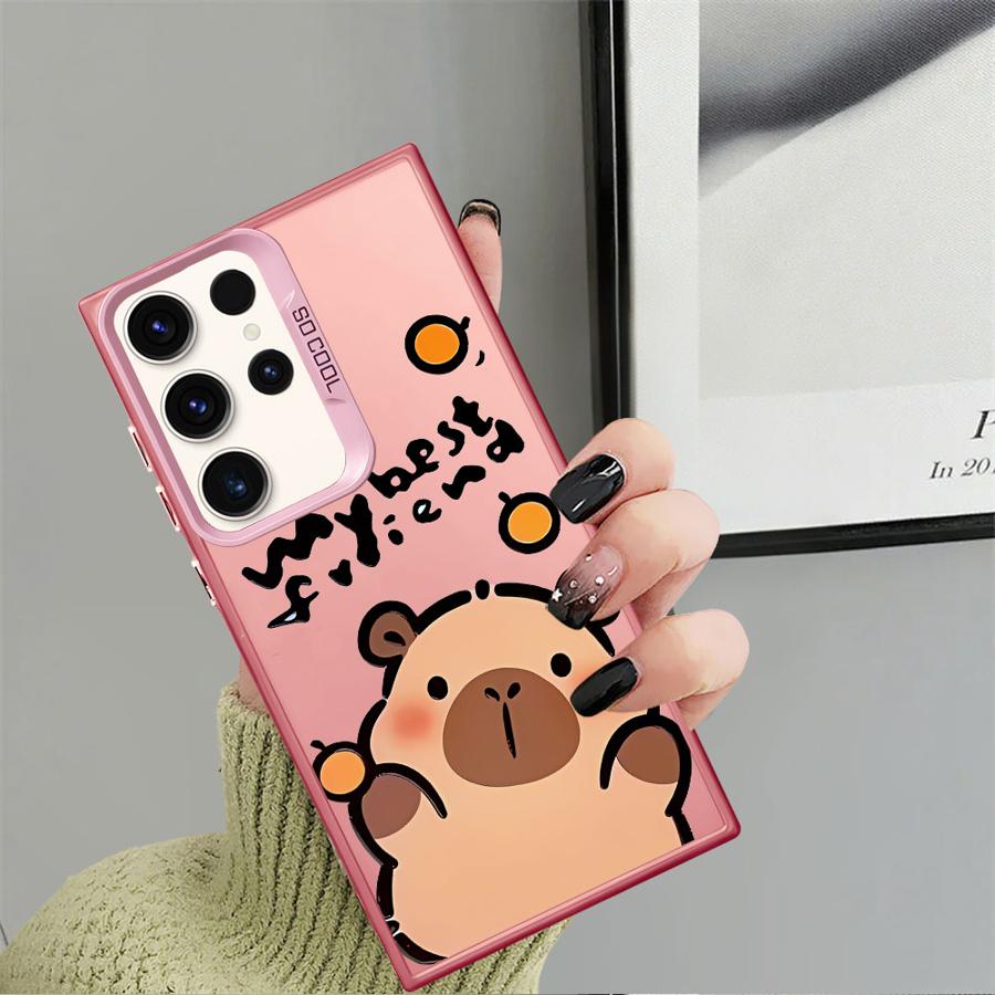 

Cute Capibala Phone Case for Samsung Galaxy S21 S25 S23 S24 FE S22 Ultra S24Ultra S20 FE Note 20 Ultra S25Plus Soft Shell Galaxy S21
