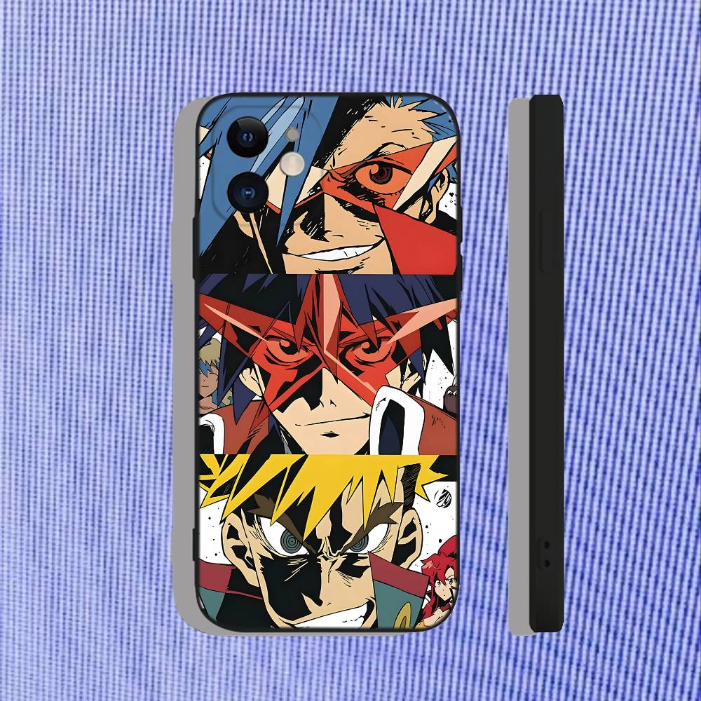 

Чохол для телефону з аніме G-Gurren Lagann Для iPhone 17,16,15,14,13,12,11,Pro,Max,Plus,Air,X,XS,XR,SE,8,7,Mini,М який чорний Funda iPhone13PRO