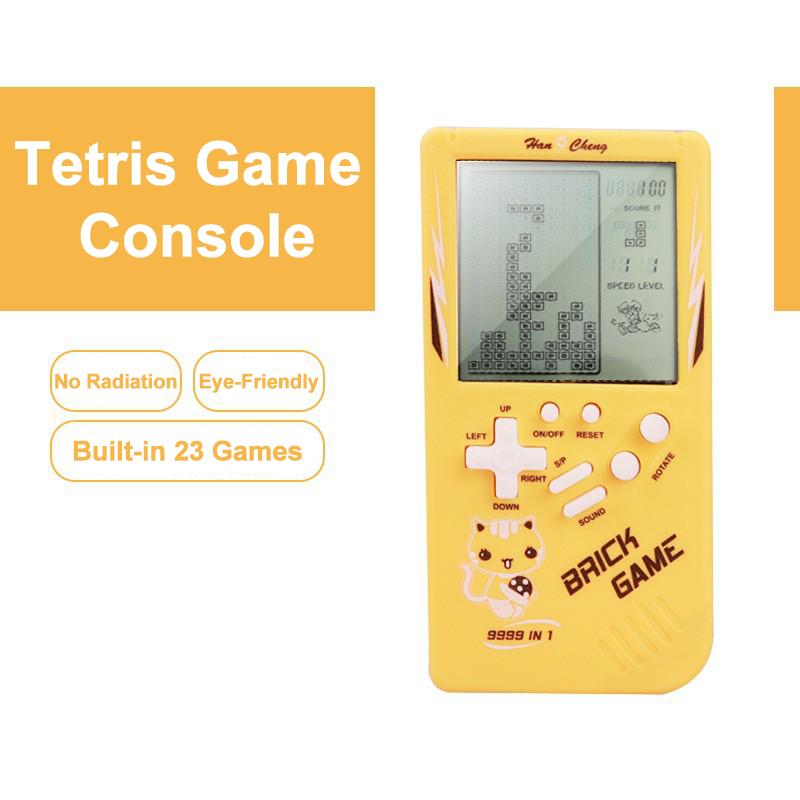 Игровая консоль Retro Tetris Handheld с большим экраном для детей - Классическая электронная игрушка в стиле ретро 80-х/90-х годов