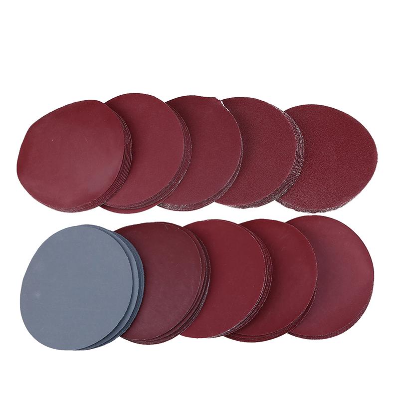 60pcs Orbital Sandpaper Set Hook Loop 100 240 600 800 1000 2000 Grit Sander Pads