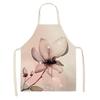 Printed color apron Home Cooking Baking Kitchen anti-stain and anti-oil  linen adult bib household cleaning tools