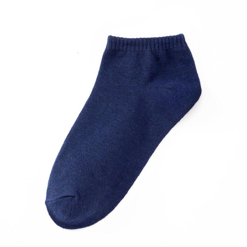 LKWDer 5 Pairs Large Big Plus Size 46,47,48 Mens Socks Business Casual Ankle Socks All-match Pure Color Cotton Calcetines Hombre