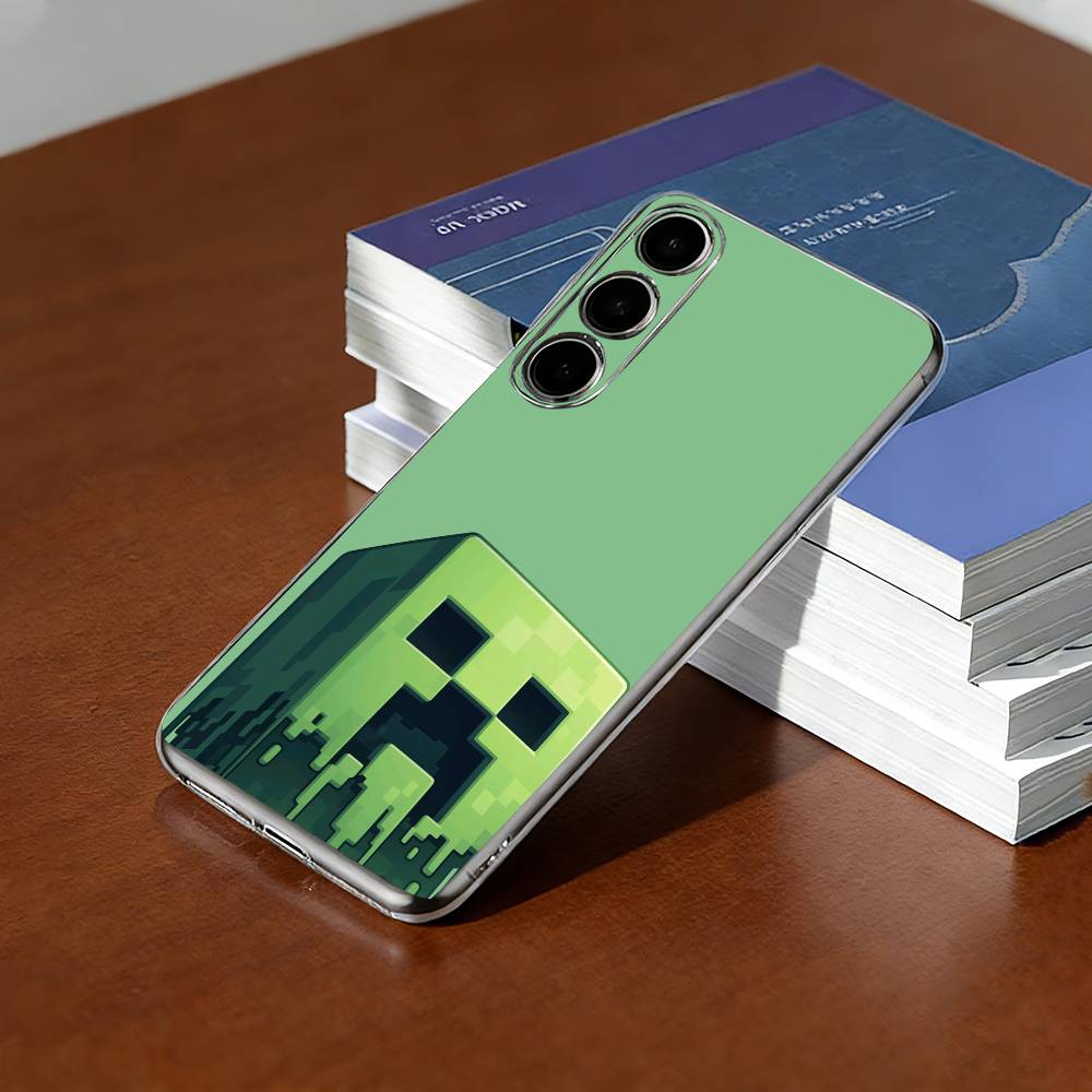 G-Green P-Pixel M-Monster Creeper Phone Case Transparent Silicone Soft For SamsungA10,12,20,21S,30,31,40,50,51,52,70,71 Samsung a12