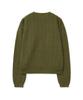 STANDARDERROR 87-Stan190 Country Oversized Color Block Lettering Knit Khaki