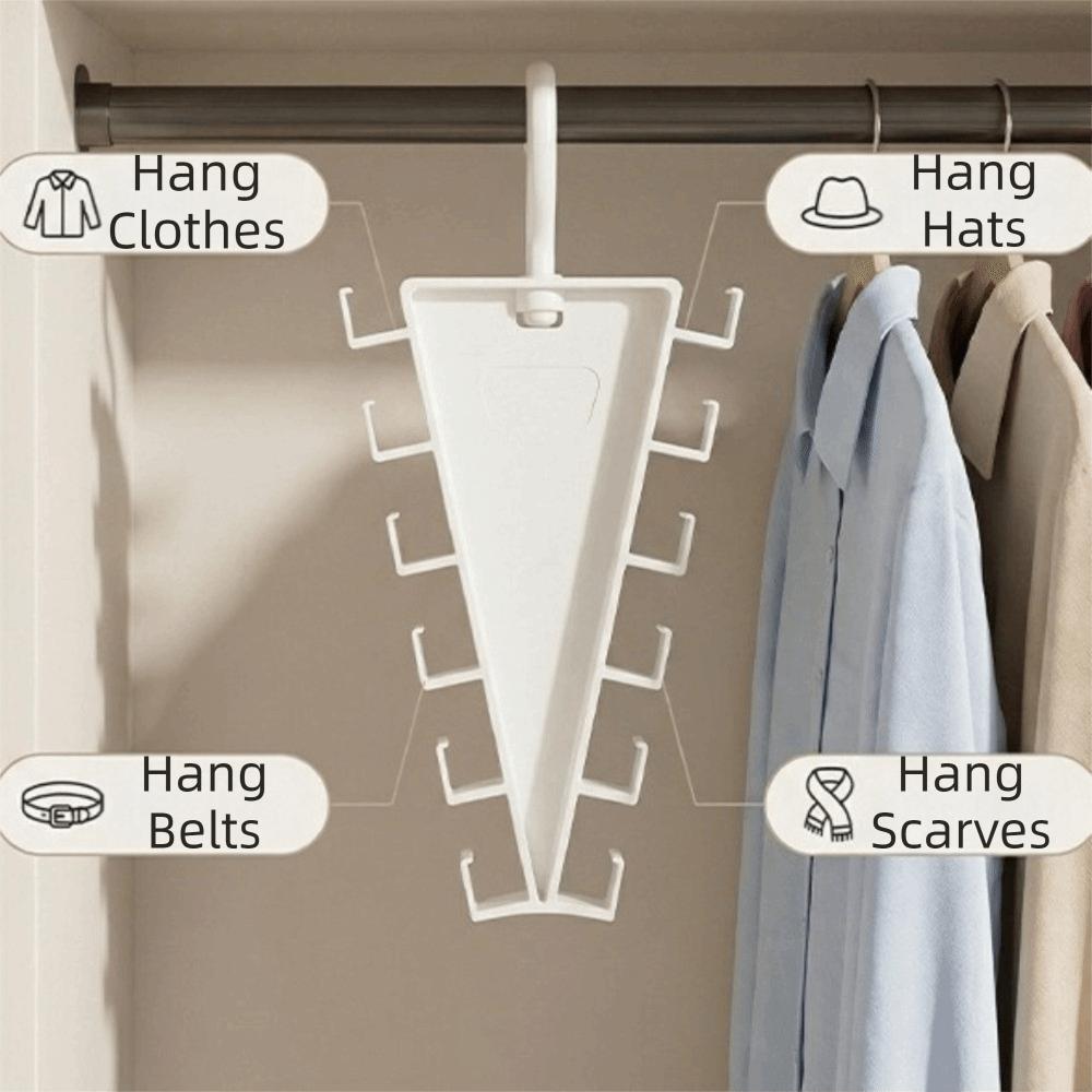 2PCS Space Saving Pants Rack Rotatable Hook Underwear Socks Holder Laundry Hanger  Dormitory