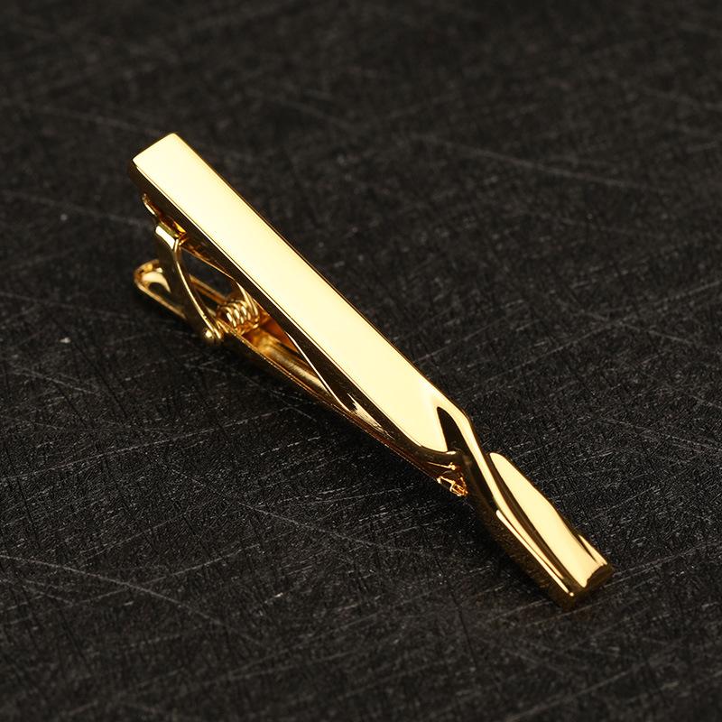 Copper Gold Silver Tie Clip Fashion Versatile Clip Men'S Business Suit Tie Clip Dress Accessories Tie Clip