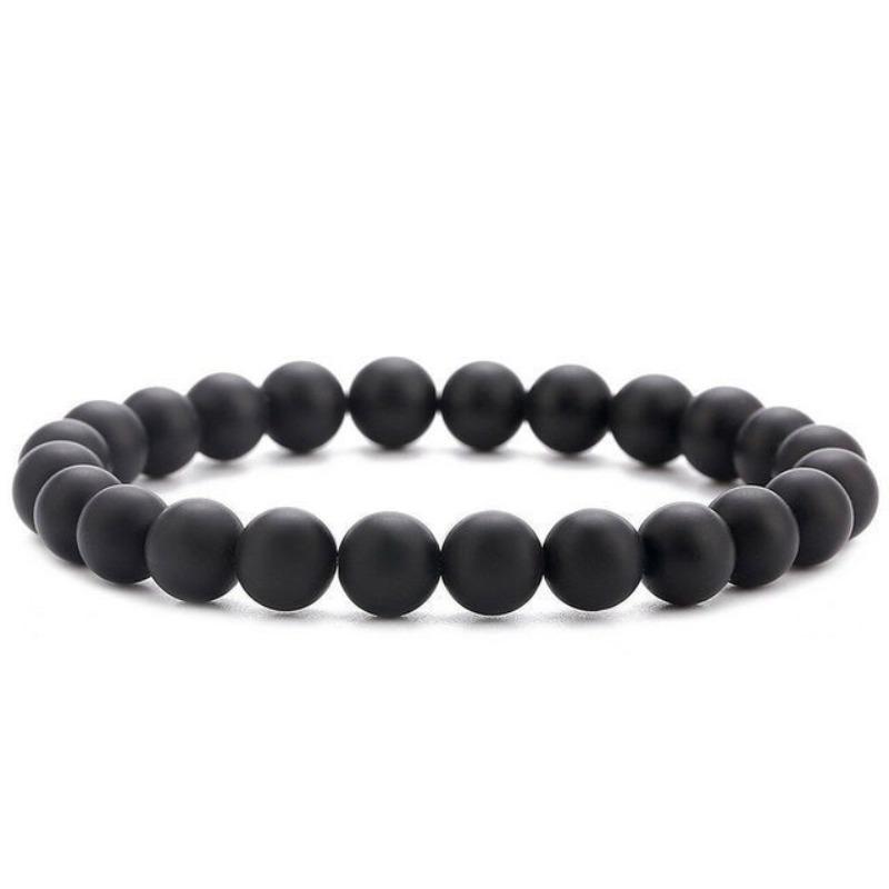 8Mm Natural Stone Bead Bracelet Men's Turquoise Elastic Bracelet.