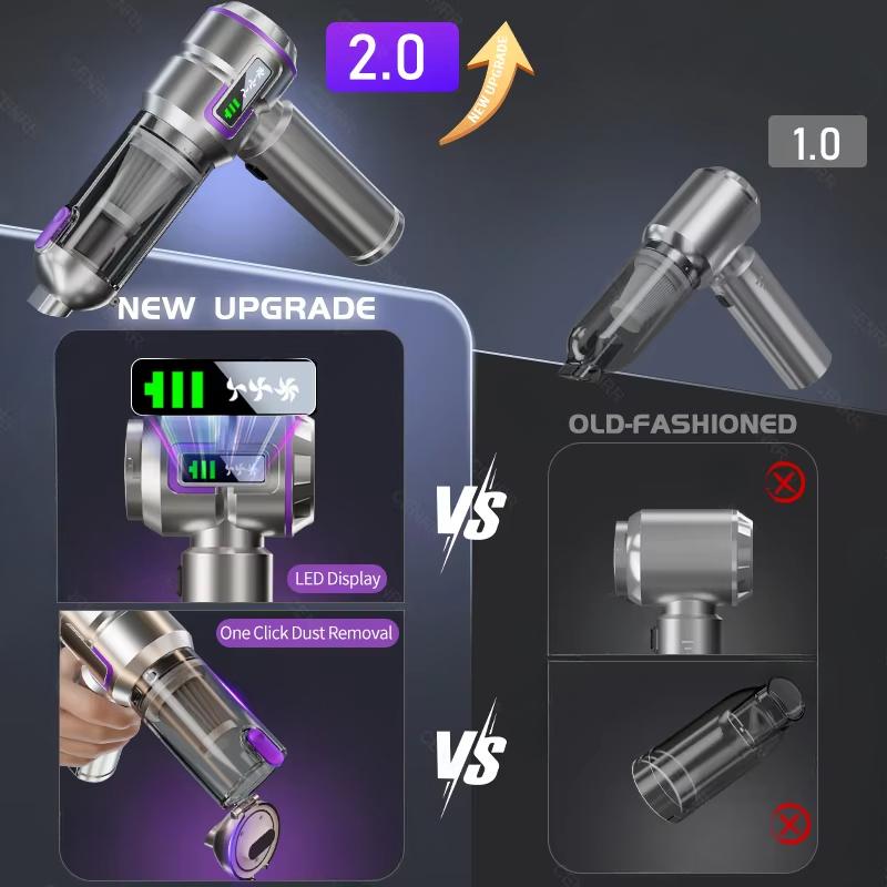 NEW 998000PA Car Vacuum Cleaner Portable Handheld Cordless Powerful Car Cleaner Type-C Rechargeable Strong Suction Vacuum Cleaner for Car Cleaner