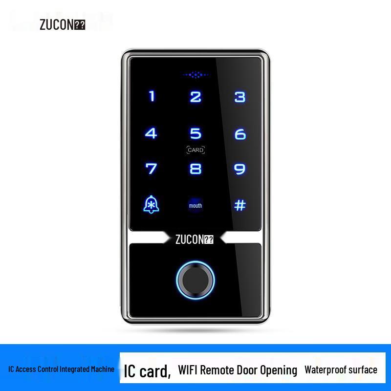 ZUCON Outdoor Waterproof Fingerprint Access Control System CN plug (adapter included)
